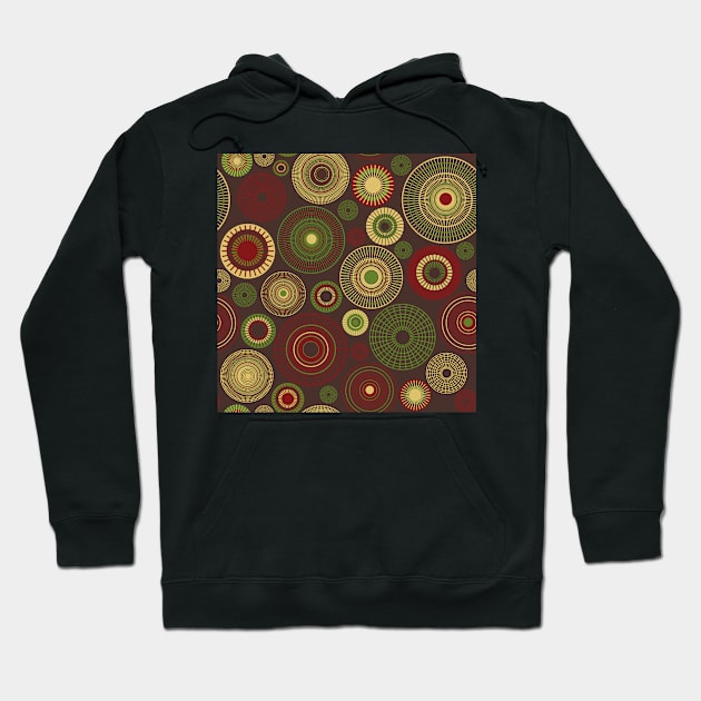 concentric circles dark brown Hoodie by colorofmagic